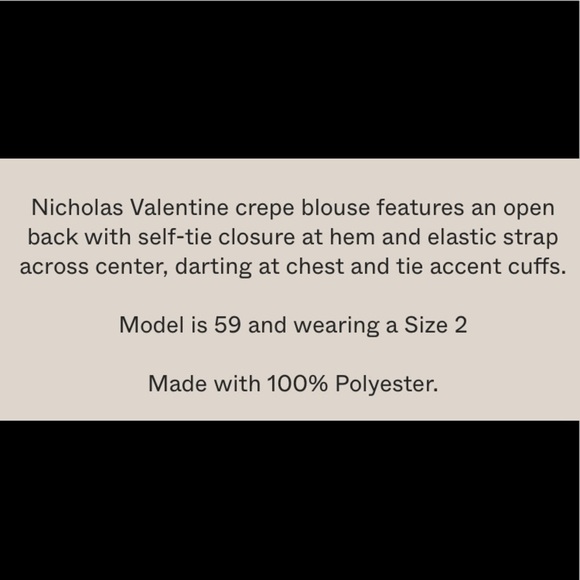 Nicholas Valentine Crepe Blouse in Ivory - Picture 10 of 10